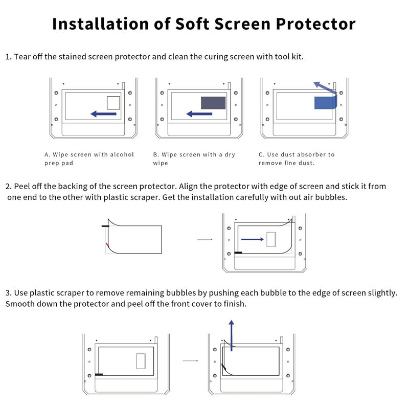 KOYOFEI 5PCS Screen Protector for Anycubic Photon Mono 4/Ultra, Screen Protective Film for Photon Mono 4, Ultra Resin 3D Printers - Image 5